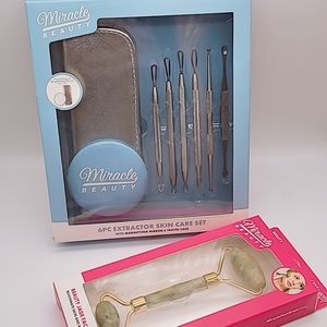 MIRACLE BEAUTY Ultimate Skincare Set Extractor And Jade Facial Roller